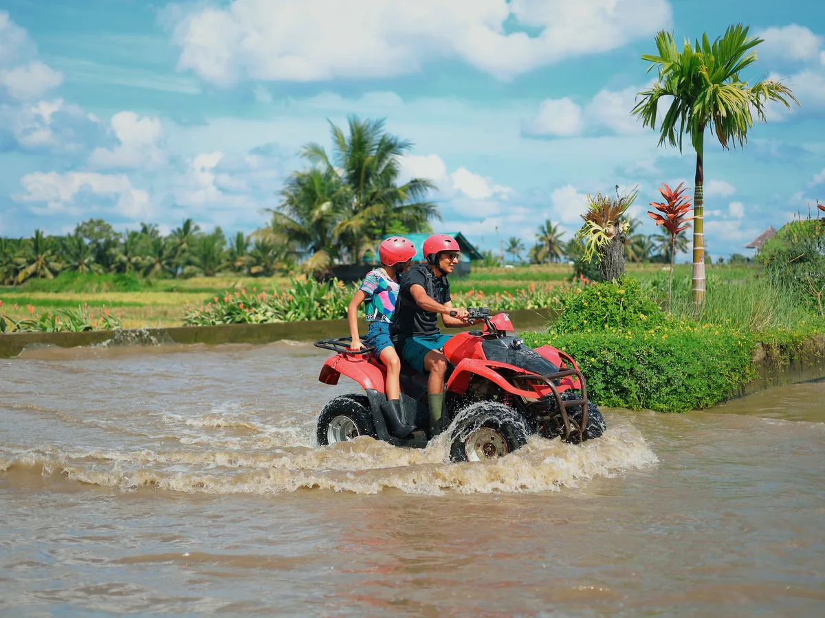Quad biking through the countryside near Ubud
