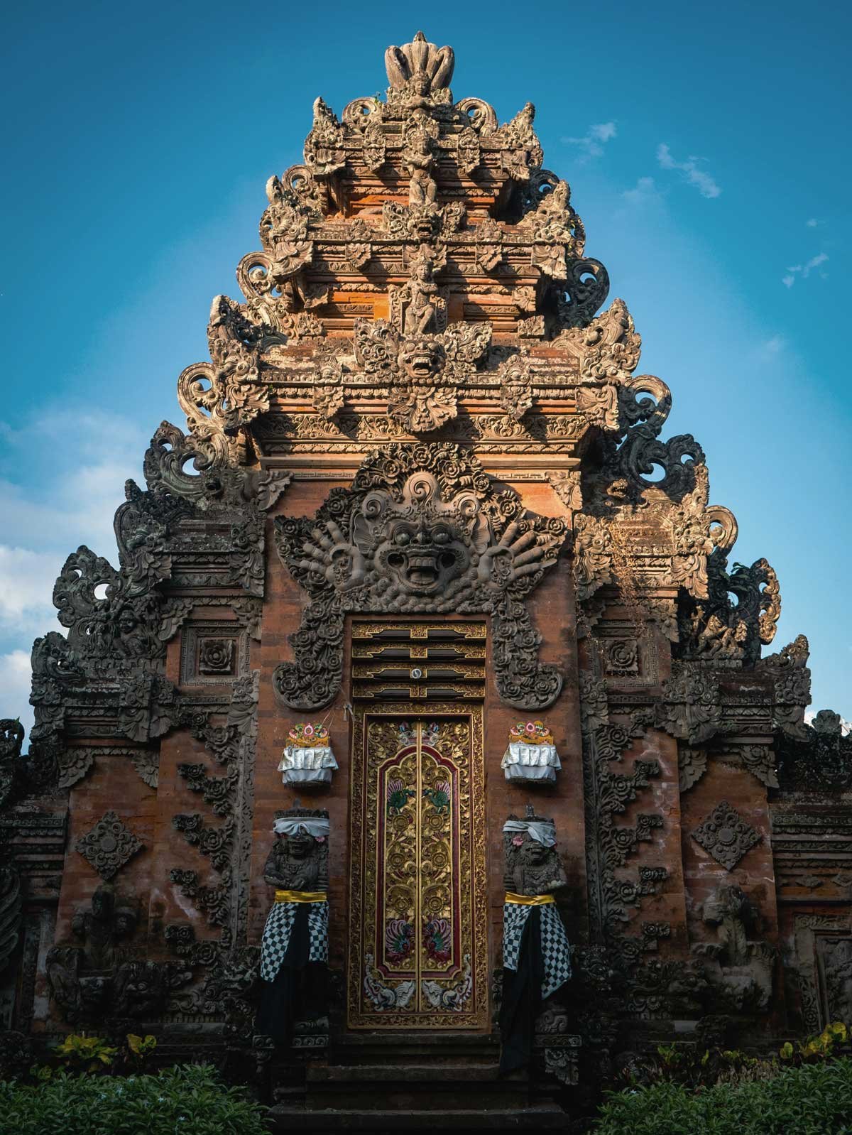 Carved Balinese stone gateway