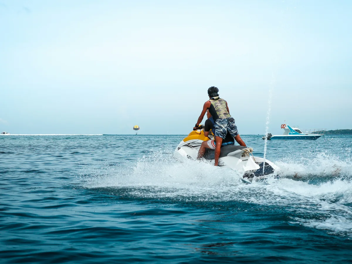 Jet ski and watersports off Tanjung Benoa, south Bali