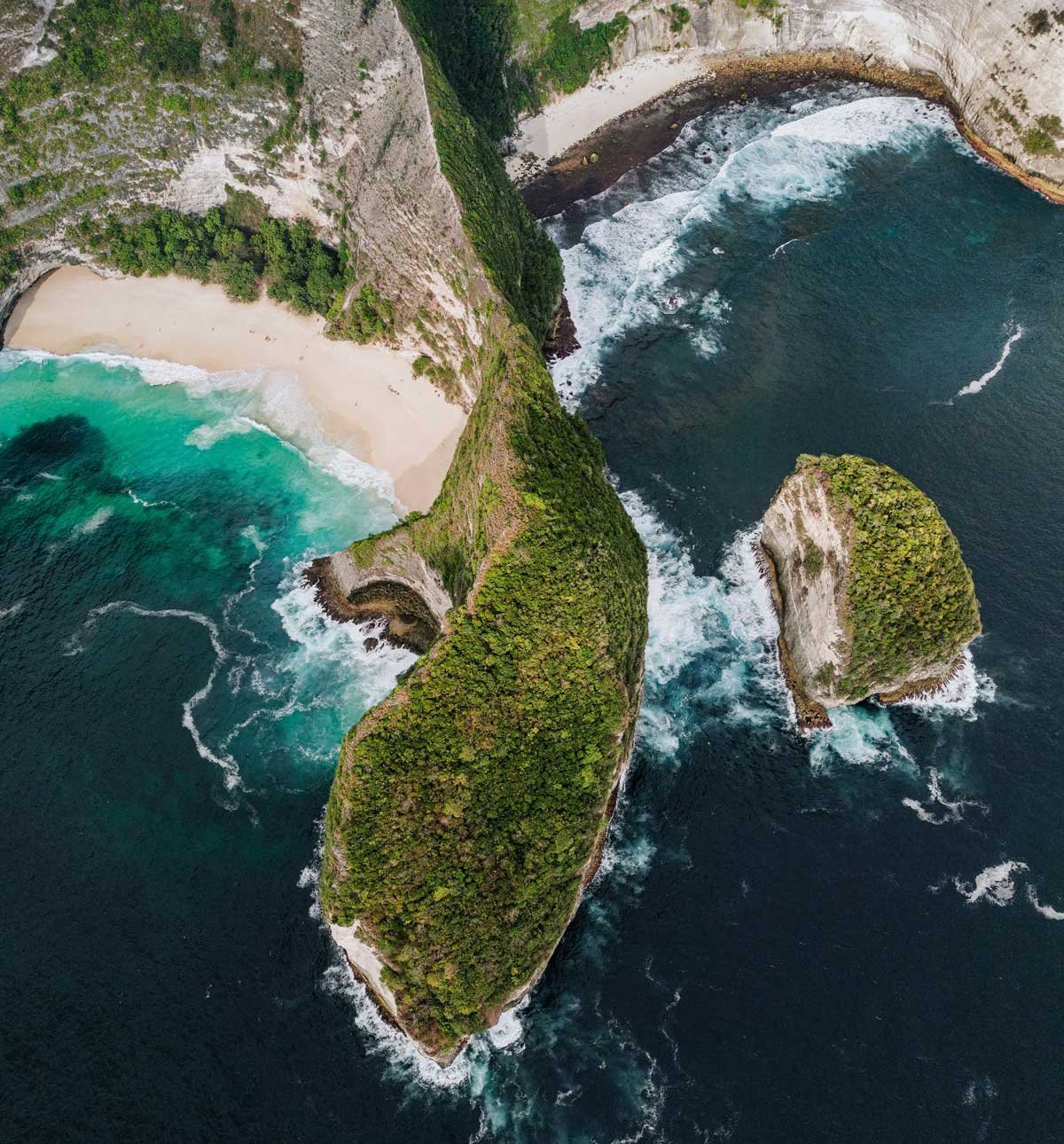 Clifftop view over the sea in south Bali