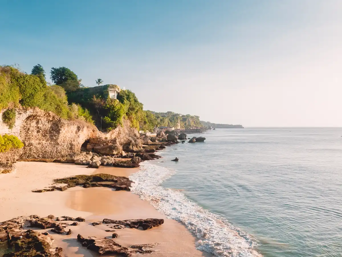 Natural rock pools at Tegal Wangi beach, Bali