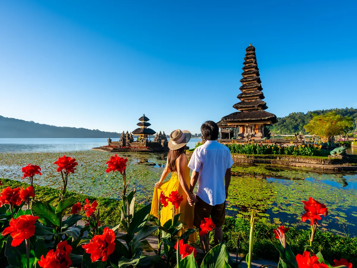 Ulun Danu Beratan temple on Lake Beratan in the highlands