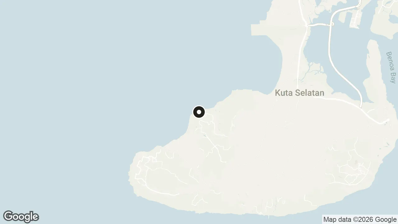Map of the stops for Balangan Beach