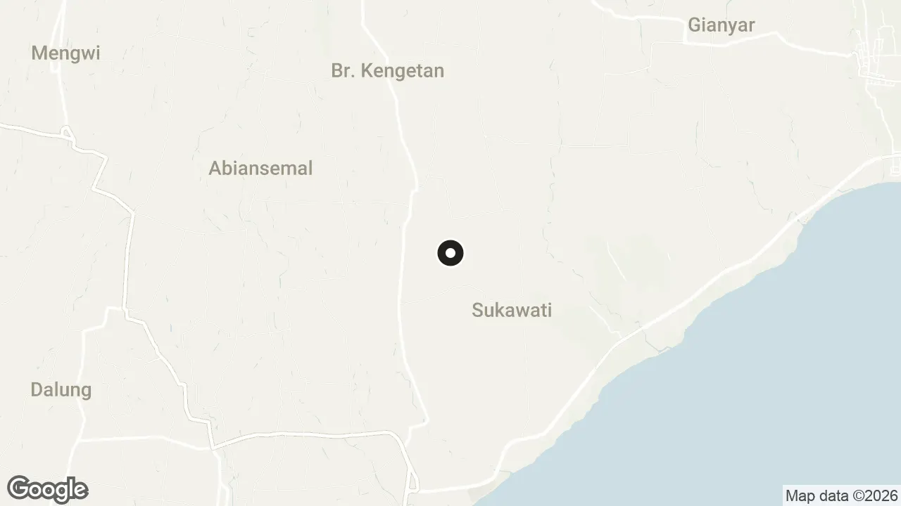 Map of the stops for Bali Zoo