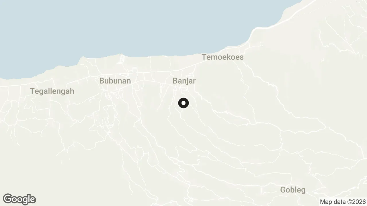 Map of the stops for Banjar Hot Spring
