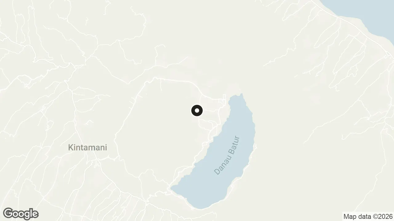 Map of the stops for Mount Batur Jeep Sunrise