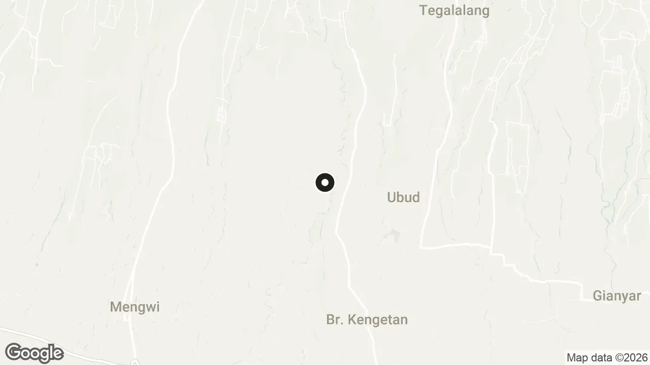 Map of the stops for Bali Jungle Swing