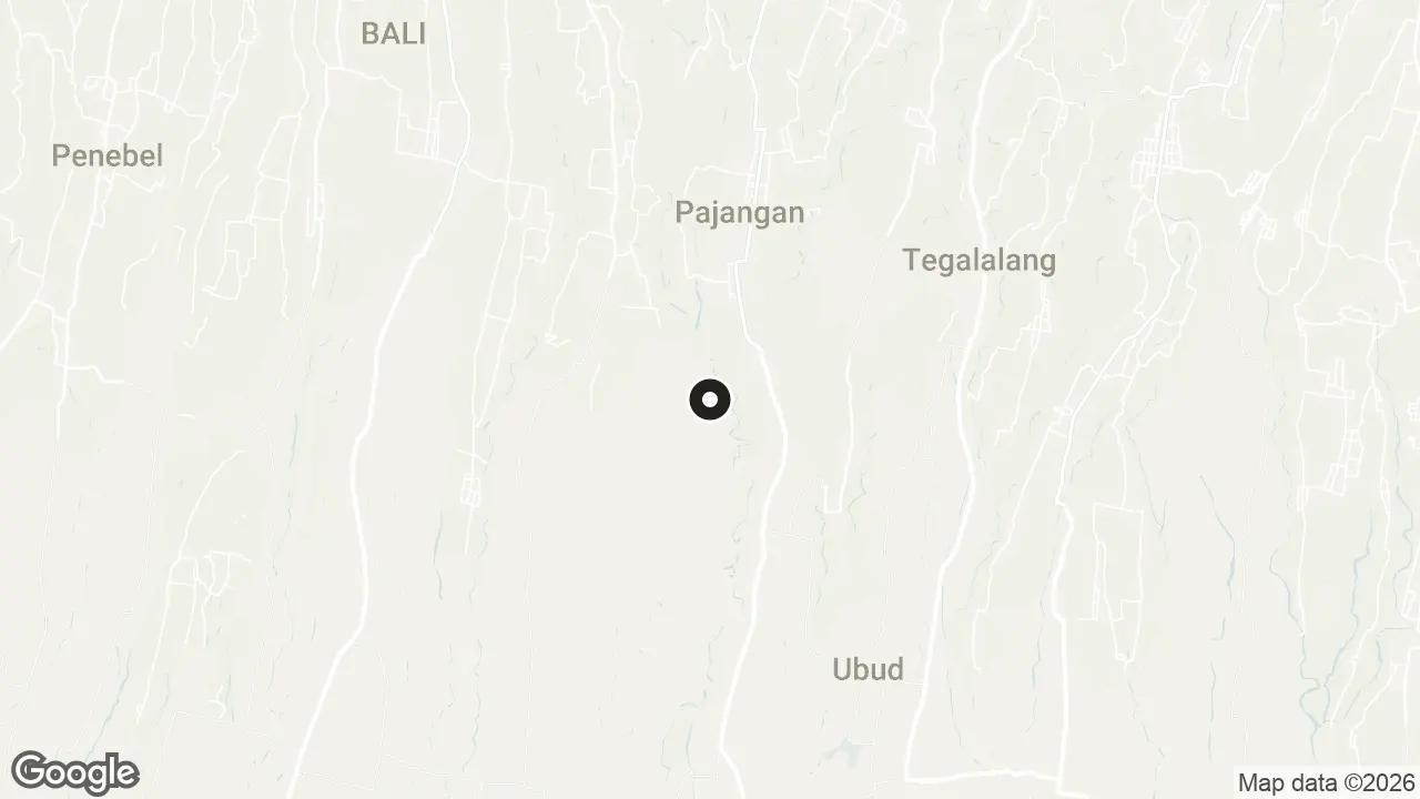Map of the stops for Ayung River Rafting