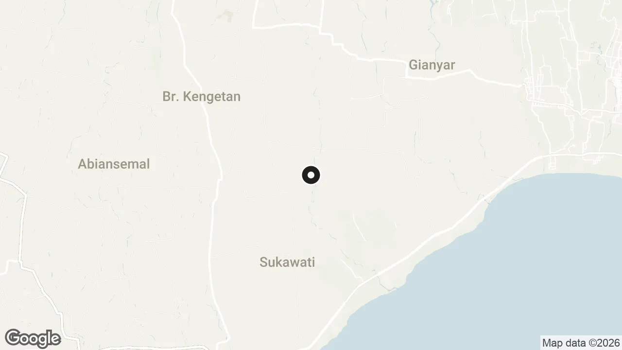 Map of the stops for Tegenungan Waterfall