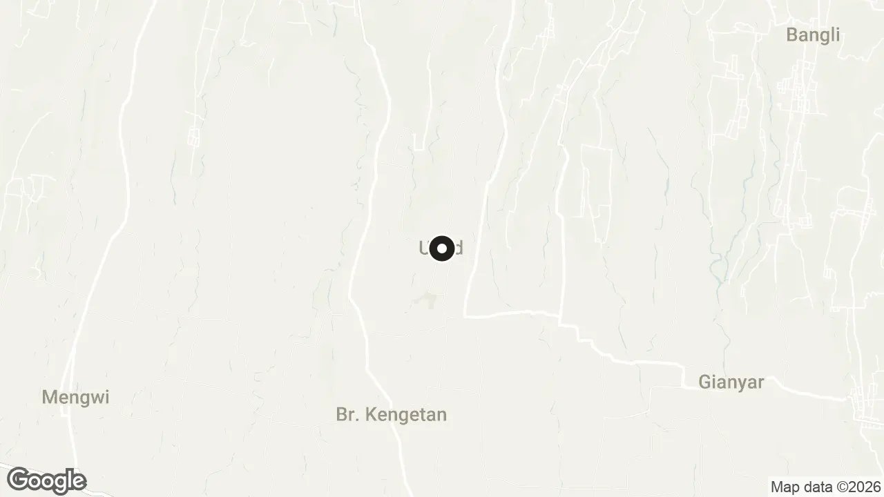 Map of the stops for Ubud Traditional Market